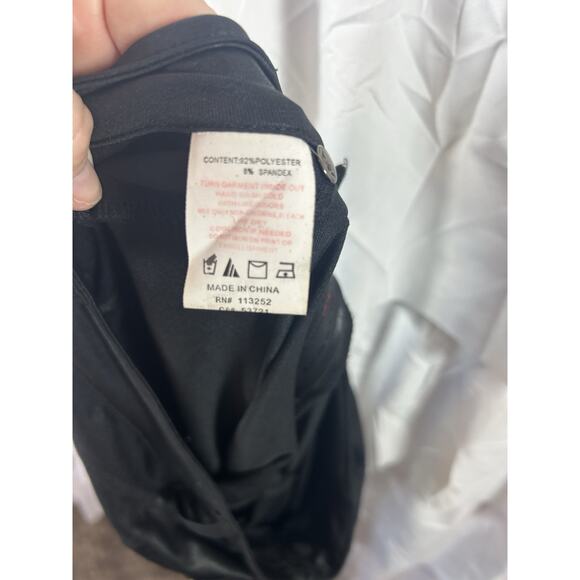 APPLE BOTTOM Pants Womens black Size 7/8 logo Stretch Polyester Spandex - Picture 8 of 10